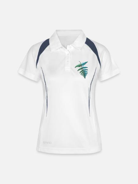 Fern Fern Leaf - Women's Polo breathable - white/navy