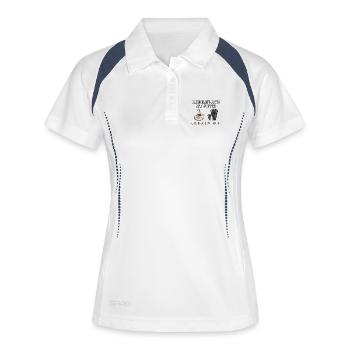 Elephants Coffee and 3 People - Women's Polo breathable - white/navy - Front