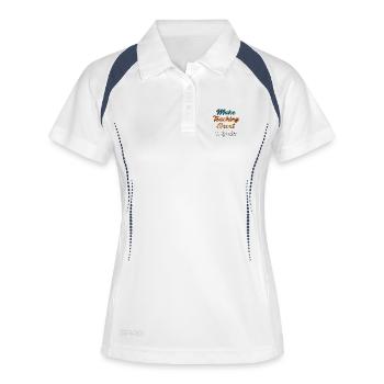 Inspirez un enseignement de qualité - Polo respirant Femme - blanc/marine - Devant