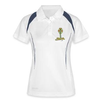 Schlange - Frauen Polo atmungsaktiv - Weiß/Navy - Vorne
