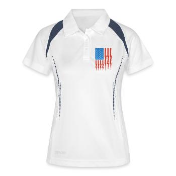American electrician - Women's Polo breathable - white/navy - Front