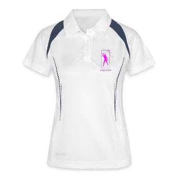 Squash - Polo respirant Femme - blanc/marine - Devant