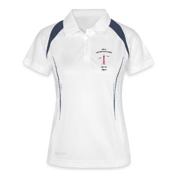 Zeeland, Leuchtturm Westerlichttoren Niederlande - Frauen Polo atmungsaktiv - Weiß/Navy - Vorne