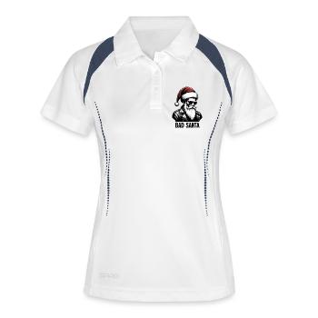 Père Noël Rock - Cadeau Tendance - Polo respirant Femme - blanc/marine - Devant