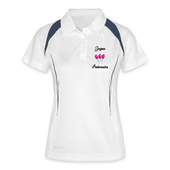ALLES GUTE ZUM GEBURTSTAG. ALLES GUTE ZUM GEBURTSTAG. JAHRESTAG. - Frauen Polo atmungsaktiv - Weiß/Navy - Vorne
