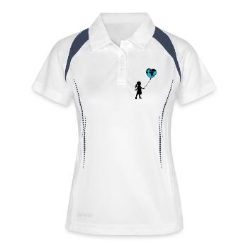 Planète Terre - Polo respirant Femme - blanc/marine - Devant