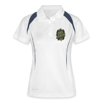 La montagne aventure - Polo respirant Femme - blanc/marine - Devant