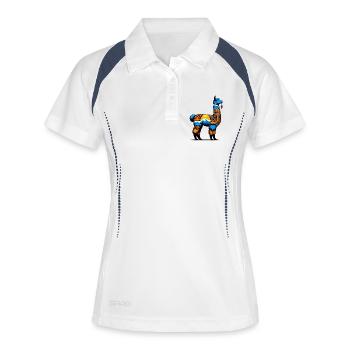Alpaca - Women's Polo breathable - white/navy - Front