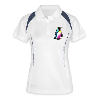 Pingouin - Polo respirant Femme - blanc/marine - Devant