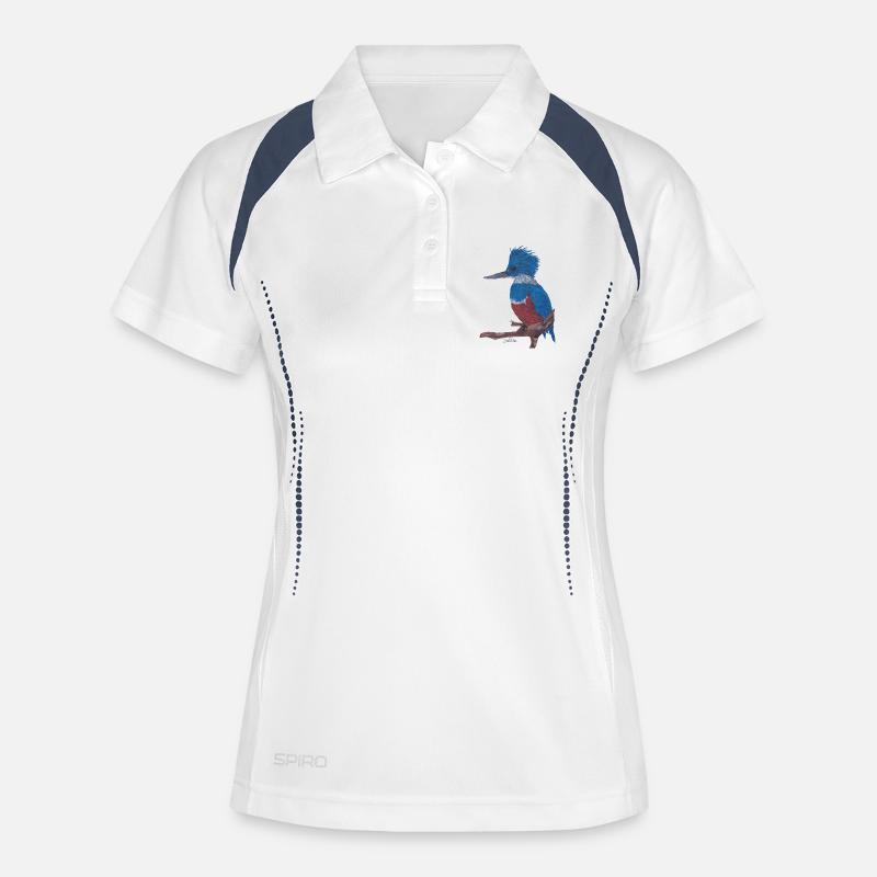 A charismatic kingfisher. - Women's Polo breathable - white/navy