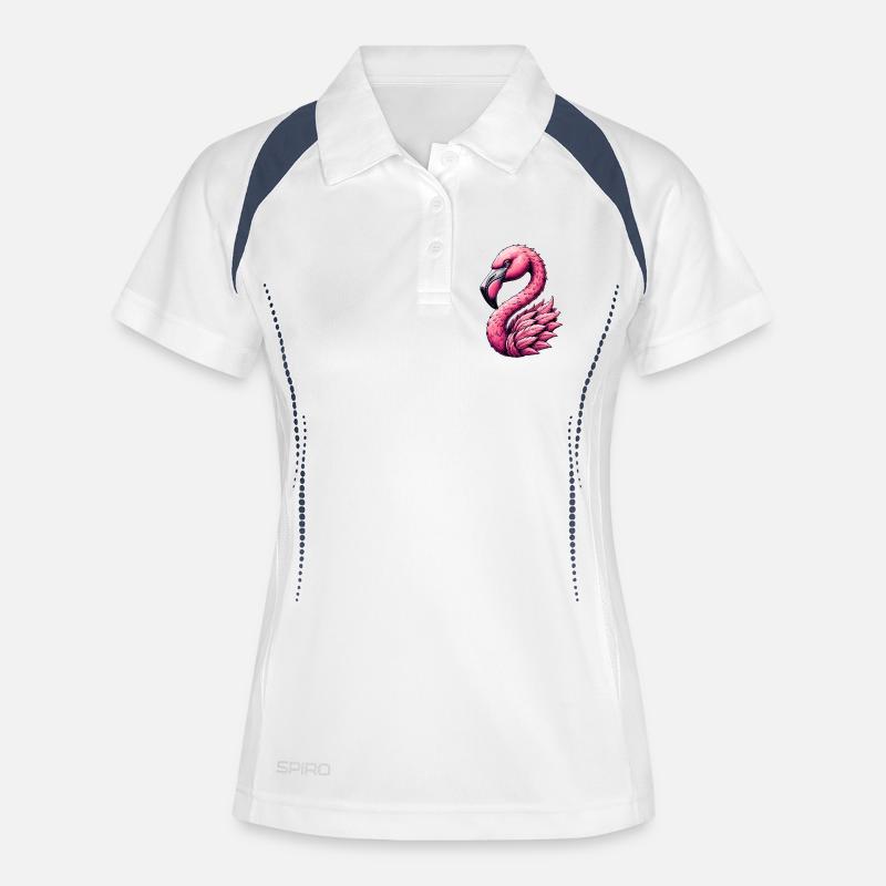 Flamingo - Women's Polo breathable - white/navy