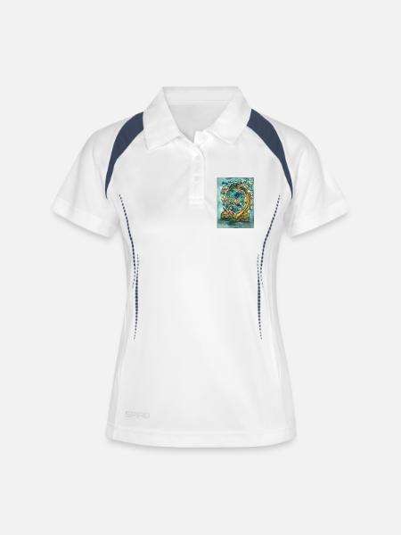 Roman magique - Polo respirant Femme - blanc/marine