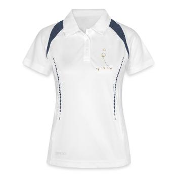 Pisces Zodiac Sign Star Constellation Golden Tones - Women's Polo breathable - white/navy - Front