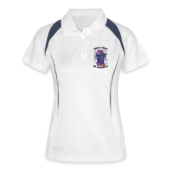 Dark Candy Unicorn - Trick or Treat ou Ténèbres - Polo respirant Femme - blanc/marine - Devant