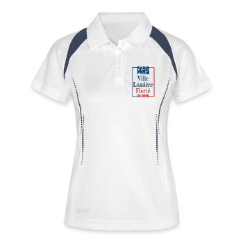 PARIS CITY OF LIGHT - Women's Polo breathable - white/navy - Front