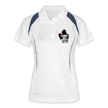 Graffiti audacieux : Je n’ai pas de drapeau blanc - Polo respirant Femme - blanc/marine - Devant
