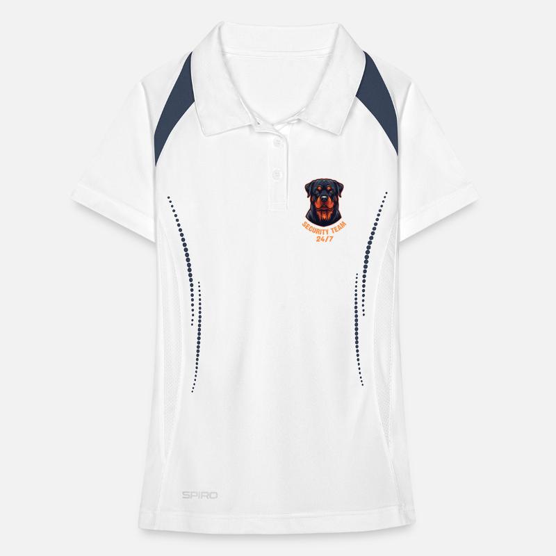 Rottweiler Security Team 24/7 Guard Dog Women's Polo breathable