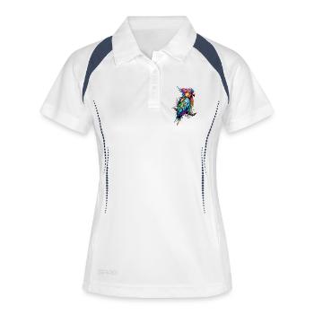Colorful Parrot Color Fire - Women's Polo breathable - white/navy - Front
