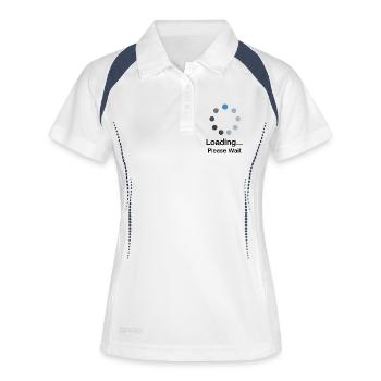 loading please wait - Women's Polo breathable - white/navy - Front
