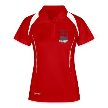 Sorts et siestes - Polo respirant Femme - blanc/marine - Devant