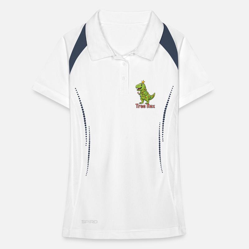 Tree Rex Christmas Trend Women's Polo breathable
