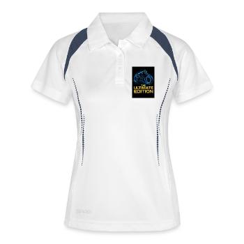 Neon Moto Racer Die Ultimate Edition - Frauen Polo atmungsaktiv - Weiß/Navy - Vorne