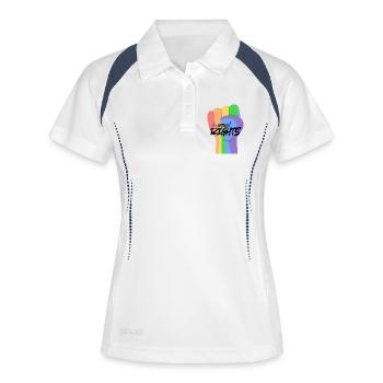 Rainbow Fist Equality - Women's Polo breathable - white/navy - Front