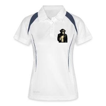 Banana Rebel Monkey - Women's Polo breathable - white/navy - Front
