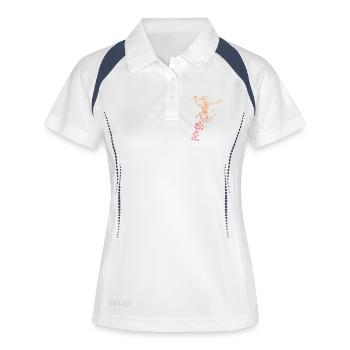Attention handball fans simple statement for - Women's Polo breathable - white/navy - Front