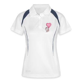 Cute Penguin Heart Balloon Waddle Be My Valentine - Women's Polo breathable - white/navy - Front