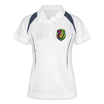 Colorful Wild Lion - Art Colors Pop - Women's Polo breathable - white/navy - Front