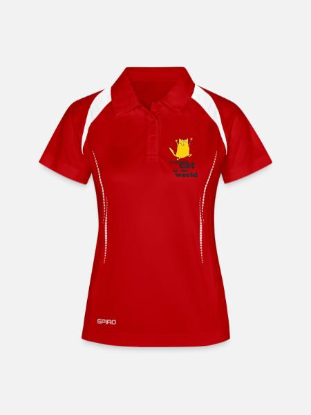 Happiest cat in the world - Women's Polo breathable - white/navy