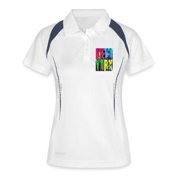 New York Vintage – Statue of Liberty POP ART - Women's Polo breathable - white/navy - Front