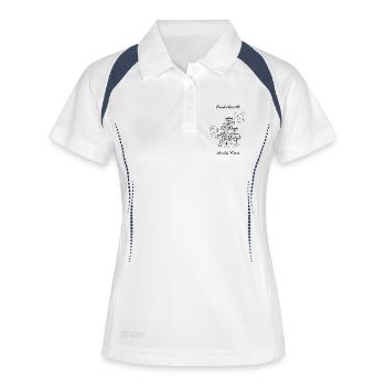 Équipe de la fête de jeune fille - Polo respirant Femme - blanc/marine - Devant