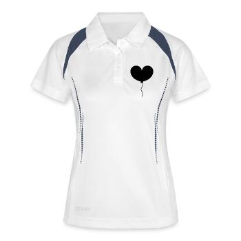 Heart balloon - Women's Polo breathable - white/navy - Front