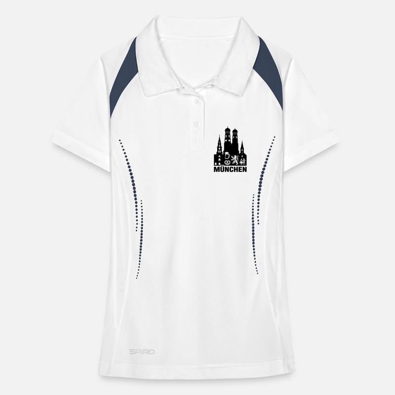 typisch München Munich in a nutshell Frauen Polo atmungsaktiv