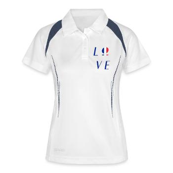 France France Tricolor Logo - Women's Polo breathable - white/navy - Front