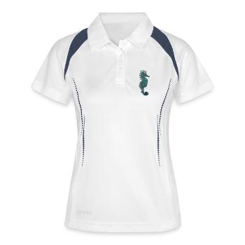 sea horse - Women's Polo breathable - white/navy - Front