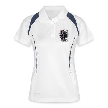 Résumé de monstre d'horreur Nosferatu - Polo respirant Femme - blanc/marine - Devant