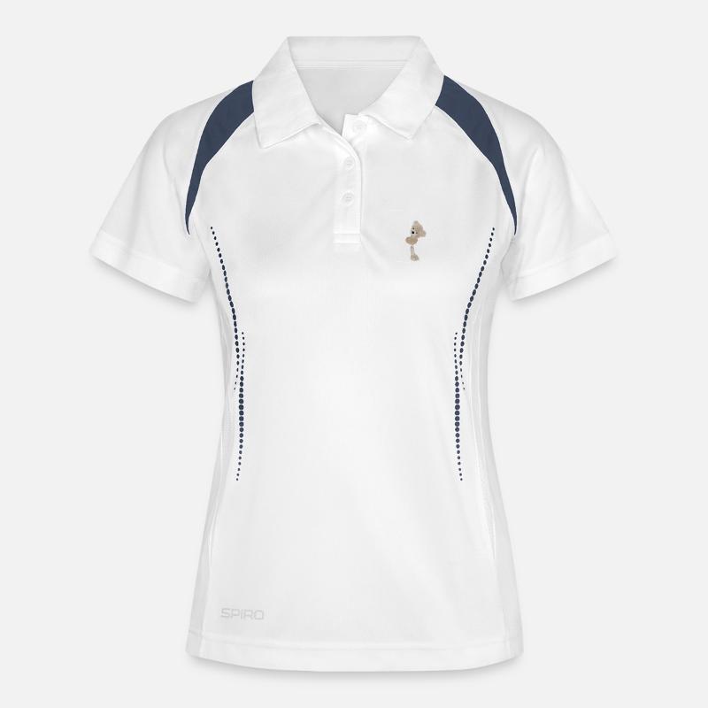 teddy - Women's Polo breathable - white/navy