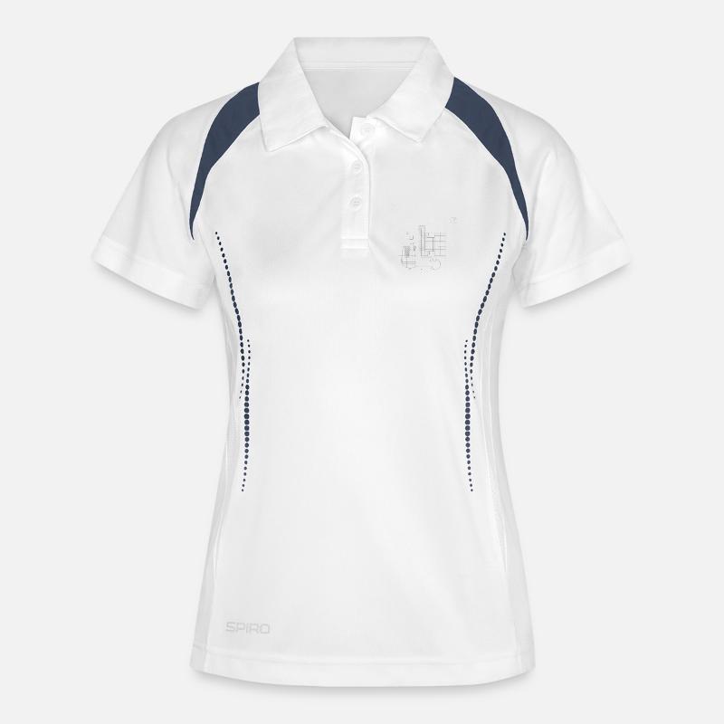 ARCHITECTURE Plan - Women's Polo breathable - white/navy