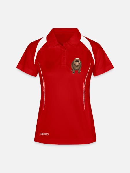 Funny capybara - Women's Polo breathable - white/navy