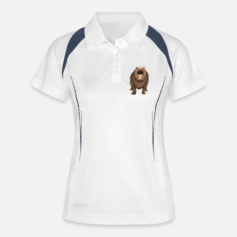 Funny capybara - Women's Polo breathable - white/navy