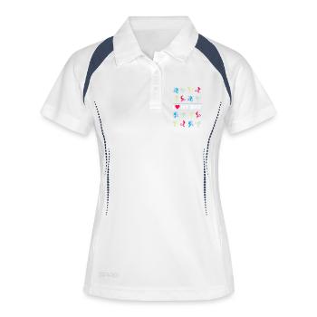 I love BMX | BMX | BMX bike bike - Women's Polo breathable - white/navy - Front