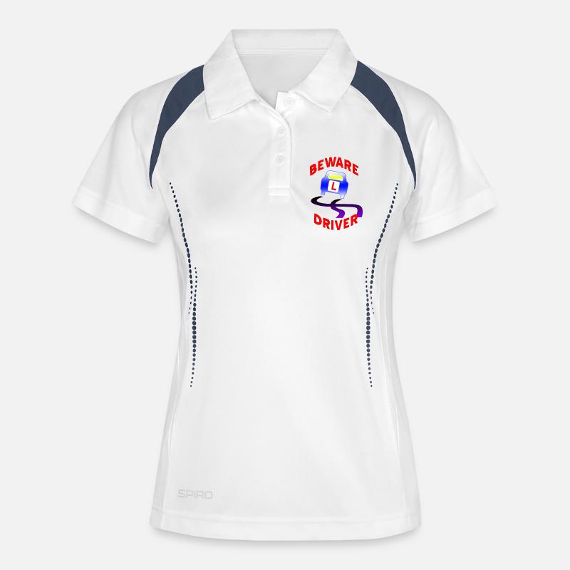 Beware Driver Car Graphic - Women's Polo breathable - white/navy