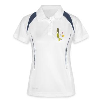 Heure avancée de Mermaid - Polo respirant Femme - blanc/marine - Devant