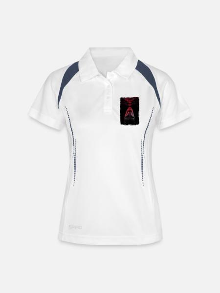 The shark - Women's Polo breathable - white/navy