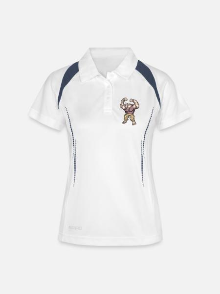 An anthropomorphic rhinoceros - Women's Polo breathable - white/navy