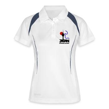 Japan goes Dusseldorf - Women's Polo breathable - white/navy - Front