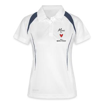 MISTRESS. MASTER. THANK YOU. THANK YOU MISTRESS - Women's Polo breathable - white/navy - Front